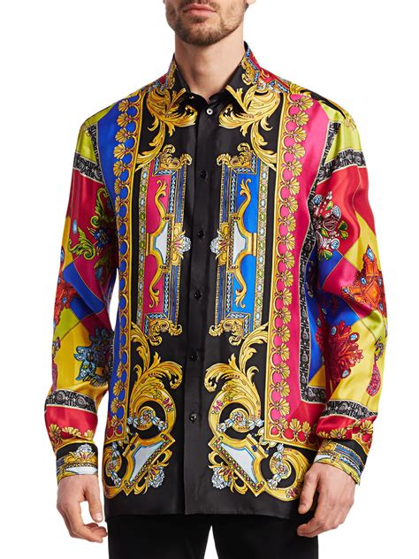 replica versace silk shirts free shipping|Men's Versace Silk Shirts products for sale .